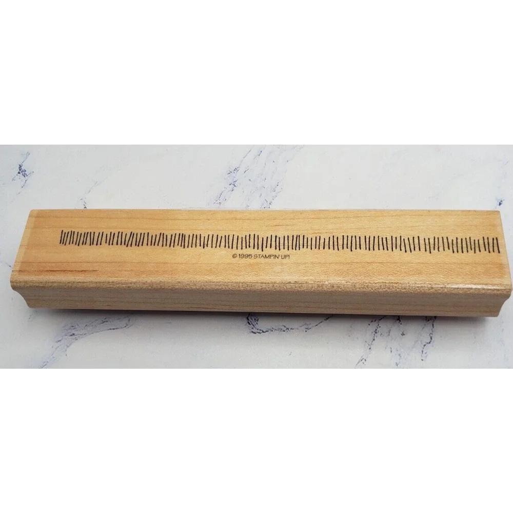 Stampin' Up Slash Mark 6 Inch Border Wood Mounted Rubber Stamp